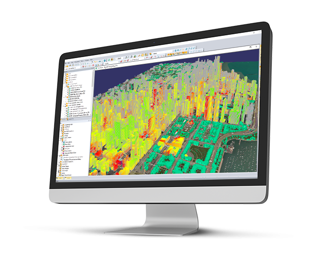 Atoll 5G NR prediction plot in the Atoll desktop application
